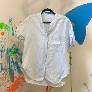 CLOSED Light Denim Short Sleeved Button-Down, S